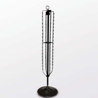 Spinner Rack Floor Stand with merchandising clips on each spindle