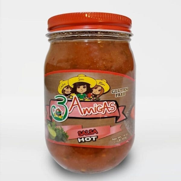 3 Amigas Hot Salsa 16oz - 12 Pack (90512)