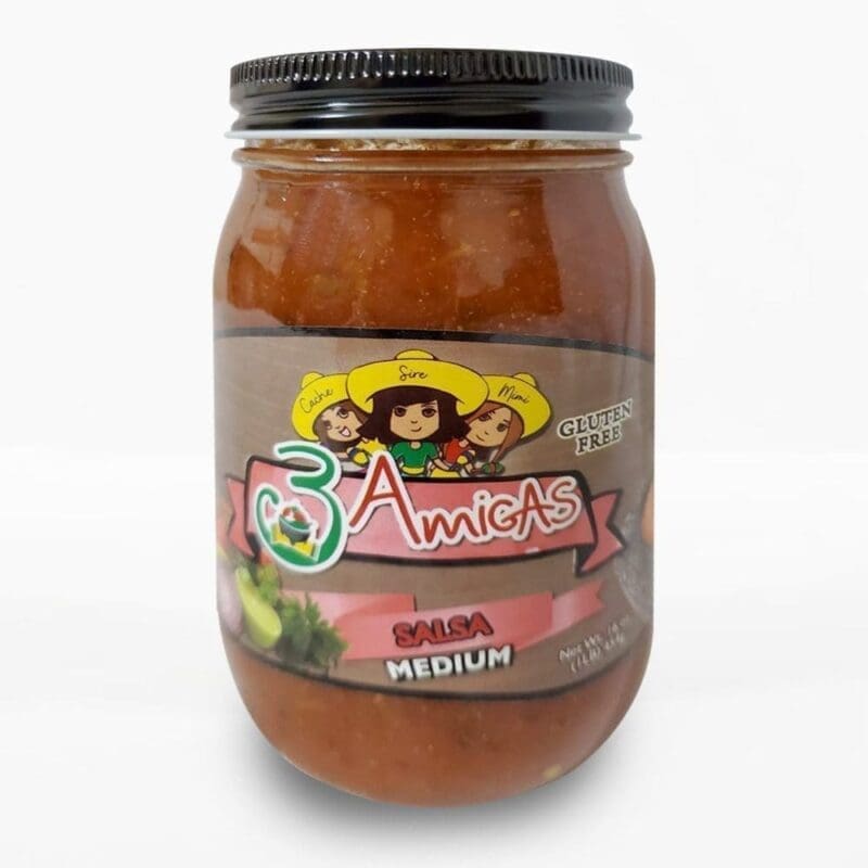 3 Amigas Meduim Salsa 16oz – 12 Pack (90510) 1 3 Amigas Meduim Salsa 16oz - 12 Pack (90510)