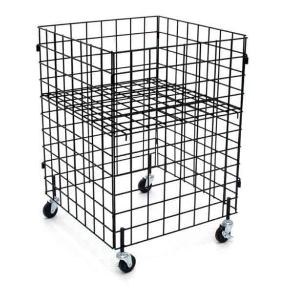 Grid Dump Bin With Casters- 24x24x34"- Black (340236)