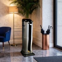 Wet Umbrella Wrapper Dispenser Dark Silver