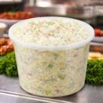 64 oz Heavy Duty Deli Container with potato salad inside