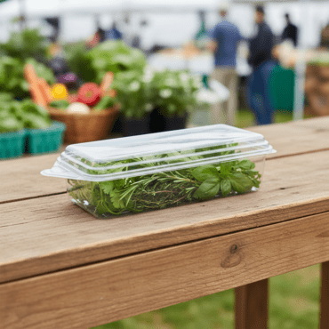 Hinged Herb Clamshell Container 2oz with Hanging Hook