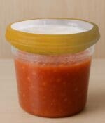 Orange Shrink Bands on deli container