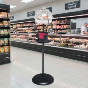 Round Black Metal Demo Stand with 10"Diameter Chill Sampler