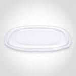 80-160 oz. Clear Flat Lid for Black Bowl - 50 PACK (261291)
