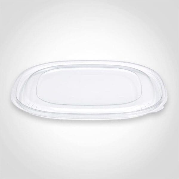 80-160 oz. Clear Flat Lid for Black Bowl - 50 PACK (261291)