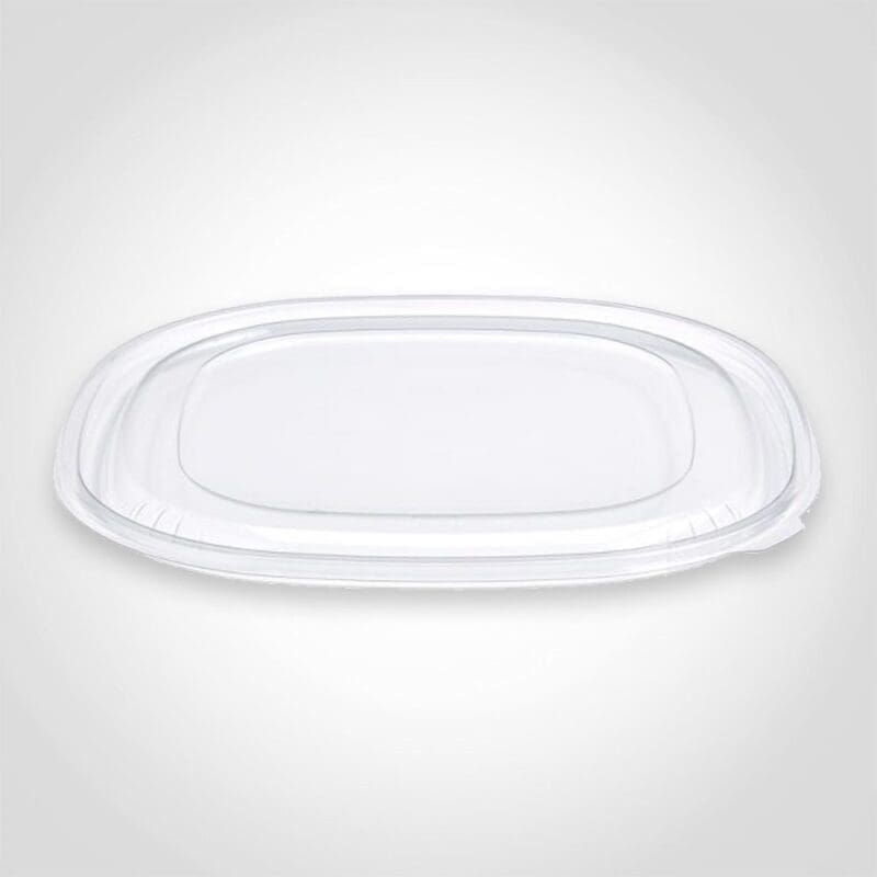 80-160 oz 80-160 oz. Clear Flat Lid for Black Bowl - 50 PACK (261291)