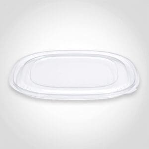 320 oz. Clear Flat Lid for Black Bowl - 50 PACK (261294)
