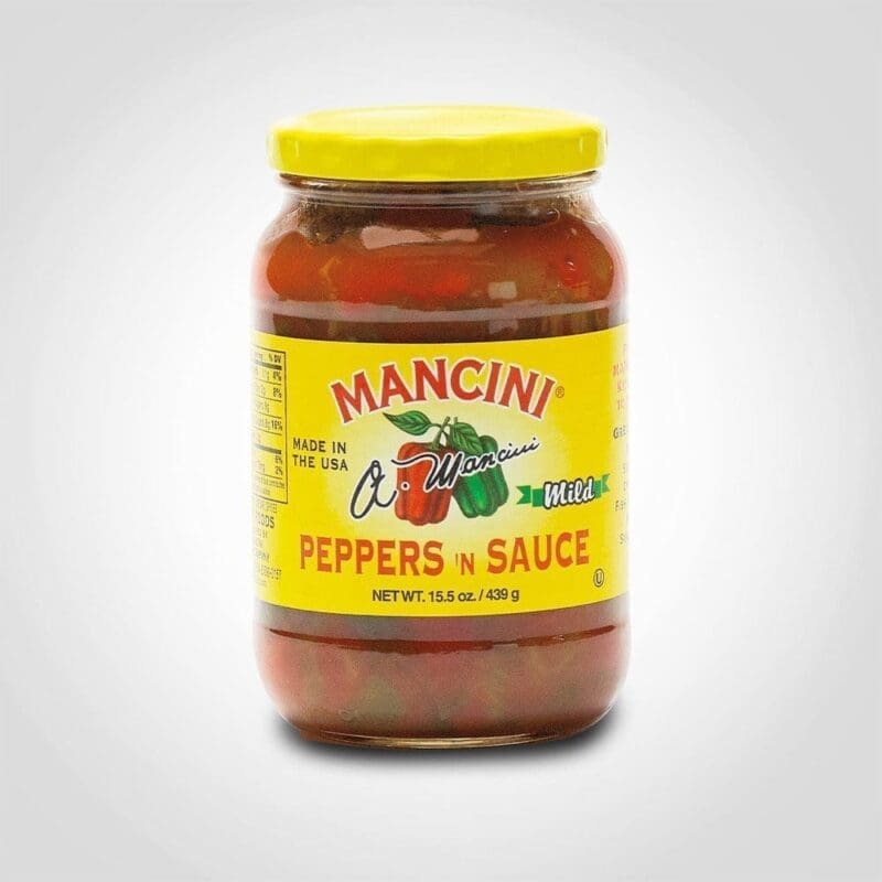 Mancini Peppers-N-Sauce Mild 15 Mancini Mild Peppers in Sauce 15.5 oz. Jar 12 Pack