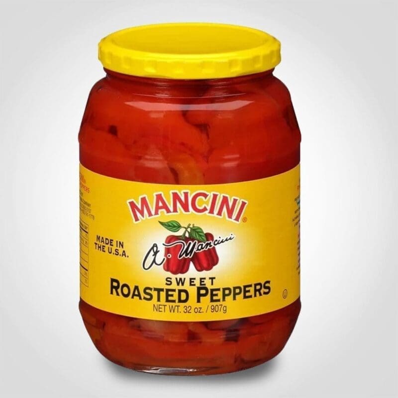 Mancini Roasted Sweet Red Peppers 32oz Jar – 12 PACK (49913) 1 Mancini Roasted Sweet Red Peppers 32oz Jar - 12 PACK (49913)
