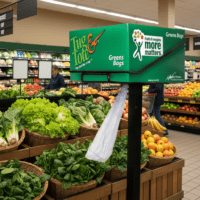 TUG-&-TOTE Fresh Greens Produce Bags in produce department
