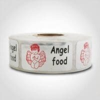 Angel Food Label 1 roll of 500 stickers
