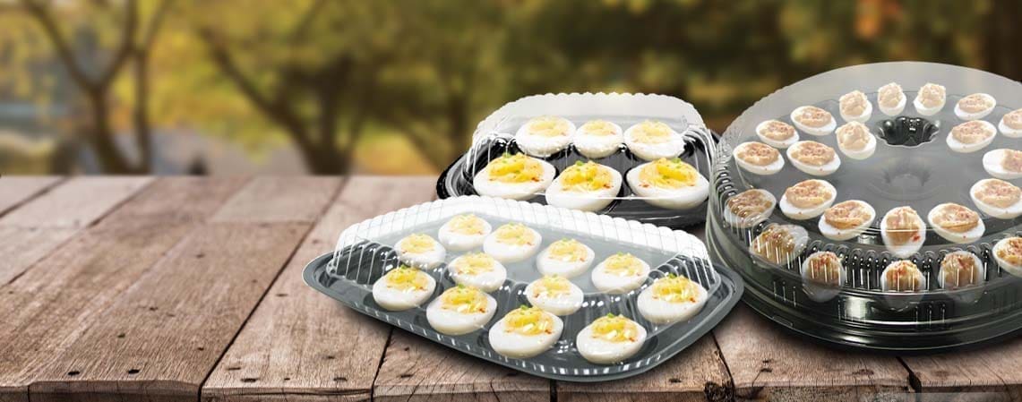 Deviled egg disposable containers