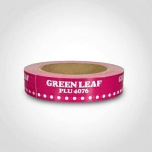 Green Leaf Lettuce Tape Pink Tape with white print
