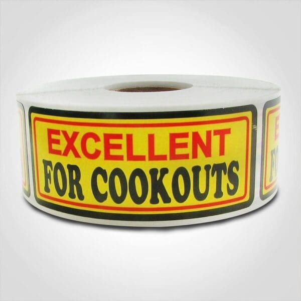 Excellent For Cookout Label - 1 roll of 500 (500474)