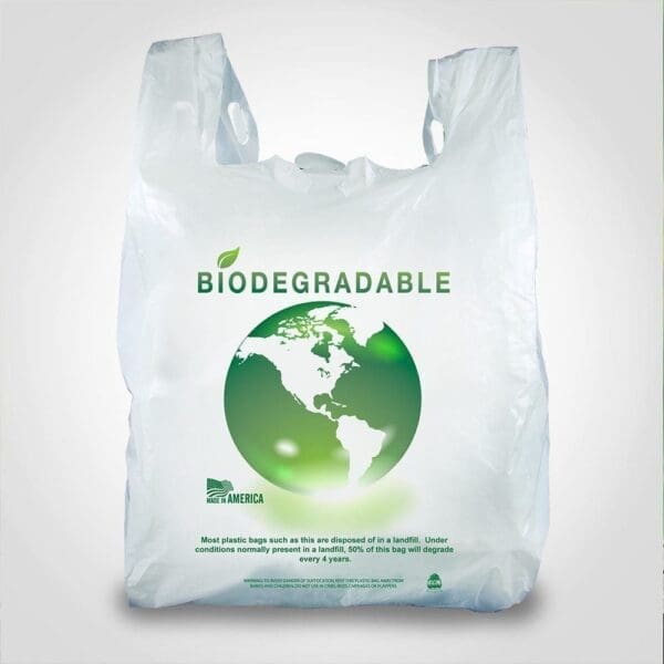 Biodegradable Shopping Bag with Earth Design 1000 per case