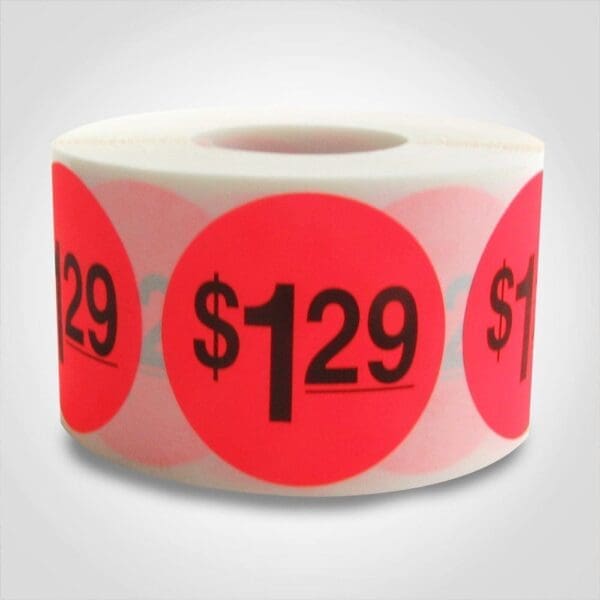 $1.29 Pricing Label - 1 roll of 500 (500016)