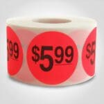 pricing sticker $5.99