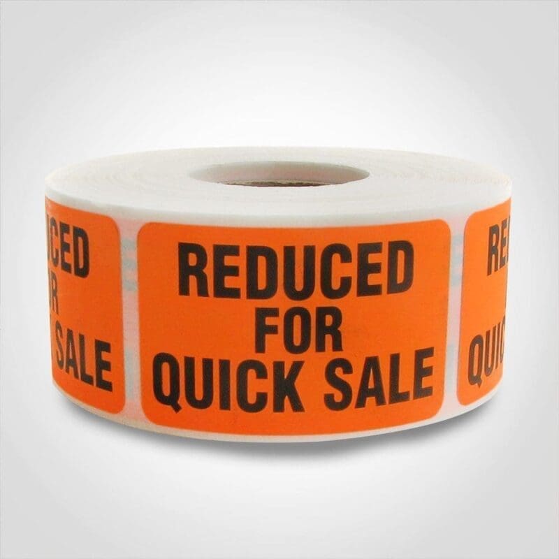 Reduced For Quick Sale Label – 1 roll of 500 (500448) 1 Reduced For Quick Sale Label - 1 roll of 500 (500448)