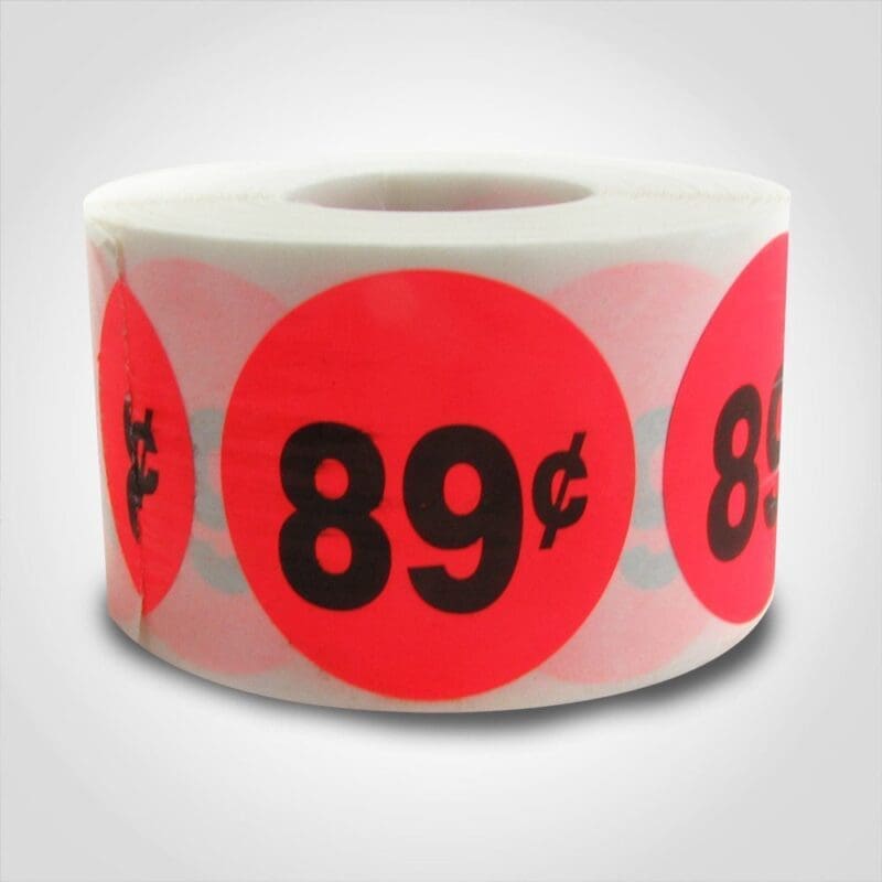 89 Cent Pricing Labels – 1 roll of 500 (500043) 1 89 Cent Pricing Labels - 1 roll of 500 (500043)