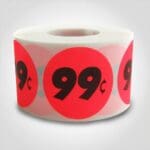 sticker label that reads 99 cents