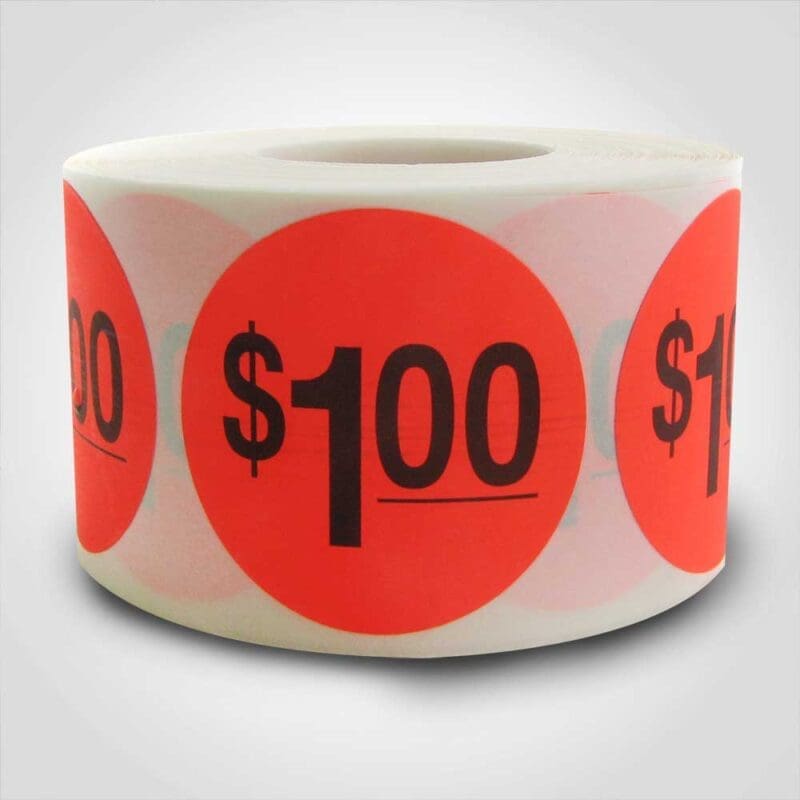 $1.00 Pricing Label - 1 roll of 500 (500287)
