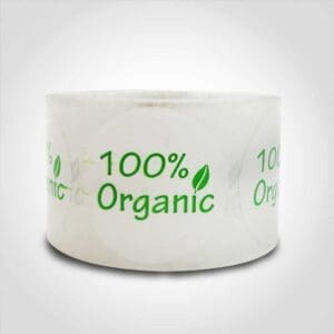 100% Organic White and Green Label - 1 roll of 500 (590052)