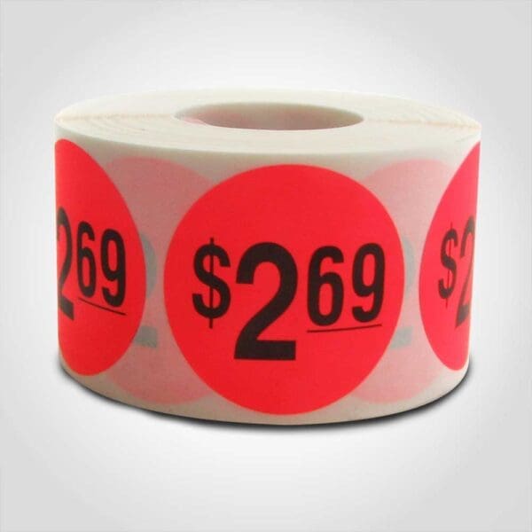 $2.69 Pricing Label - 1 roll of 500 (500669)