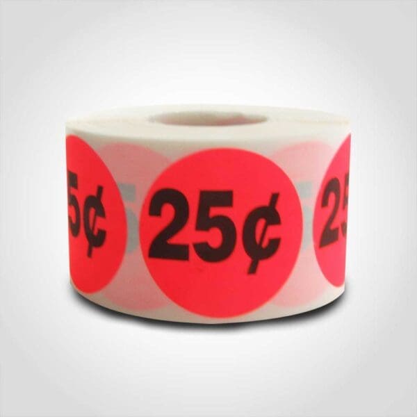 25 Cent Pricing Label - 1 roll of 500 (500737)