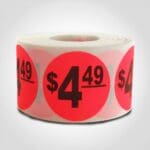 $4.49 Pricing Labels - 1 roll of 500