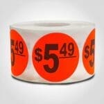 $5.49 Pricing Label - 500 Pack (500836)