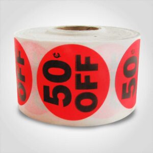 50 Cents OFF Label