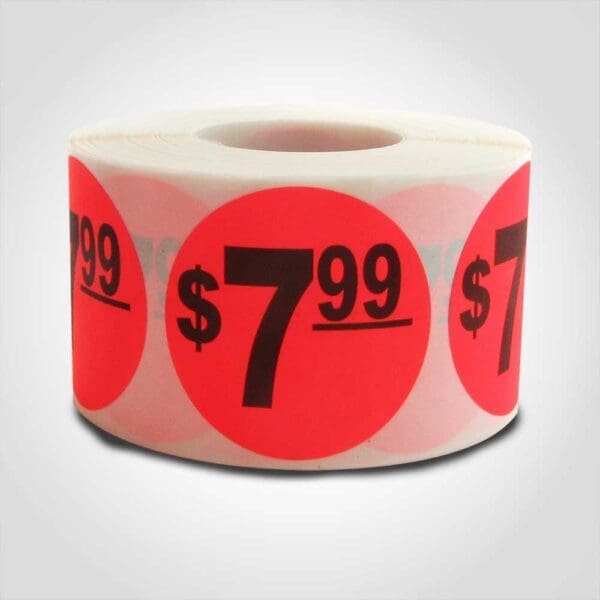 $7.99 Pricing Labels - 1 roll of 500 (500837)