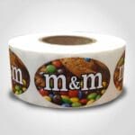 M&M label sticker