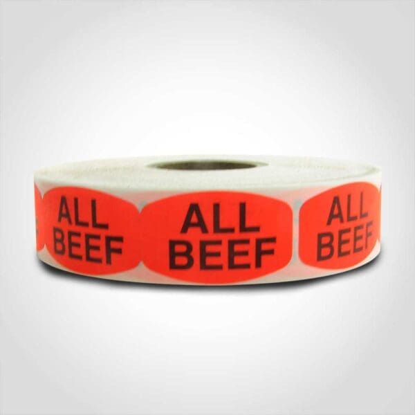 All Beef Label - 1 roll of 1000 (520081)