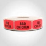 bbq label with red background sticker