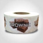 brownie with brownie design label sticker