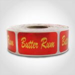 butter rum label sticker