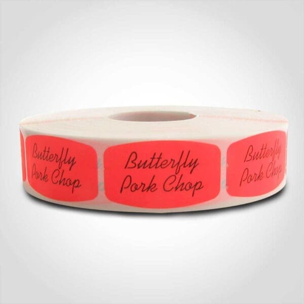 Butterfly Pork Chops Label - 1 roll of 1000 (540026)