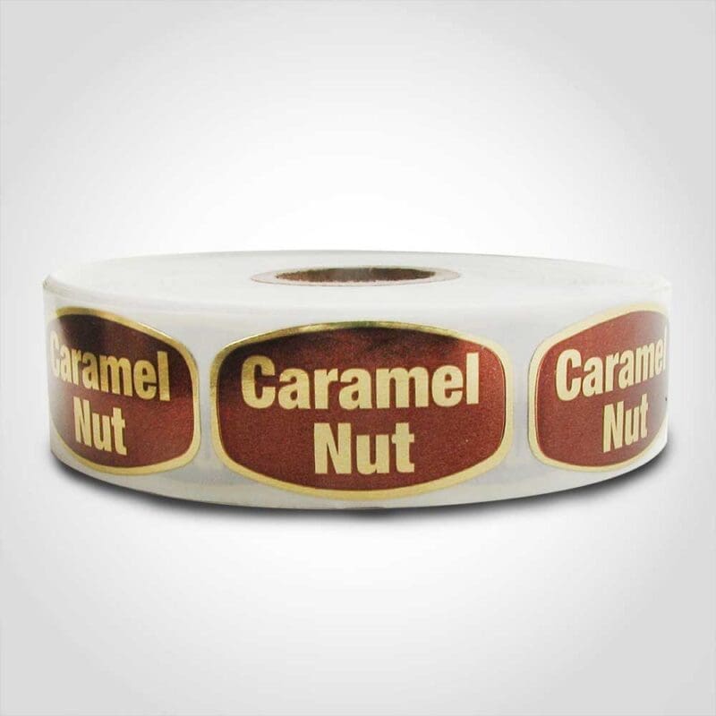 Caramel Nut Label – 1 roll of 1000 (568016) 1 Caramel Nut Label - 1 roll of 1000 (568016)