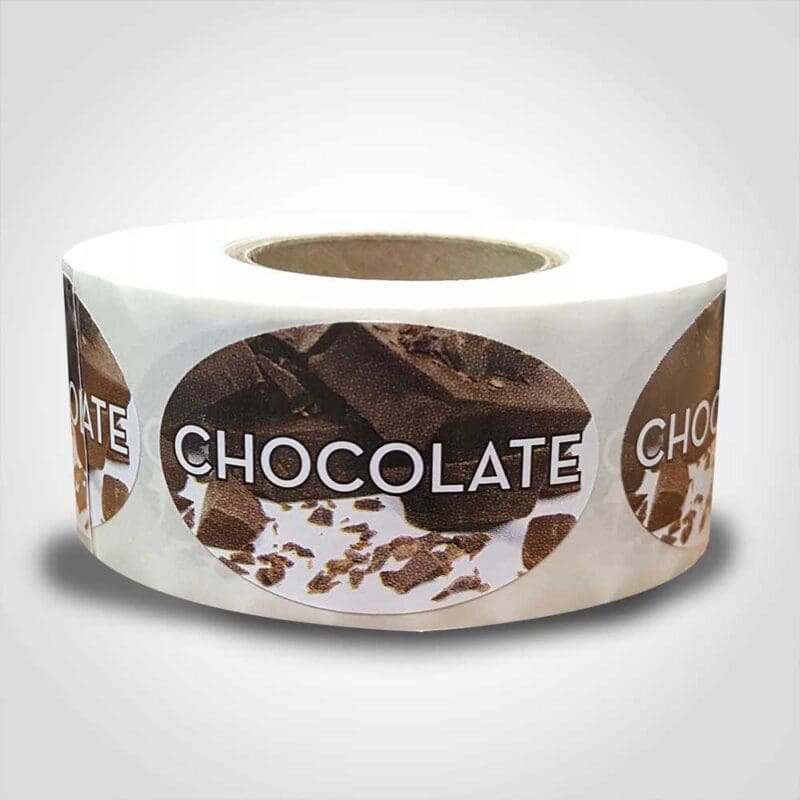 Chocolate Label – 1 roll of 500 (560061) 1 Chocolate Label - 1 roll of 500 (560061)