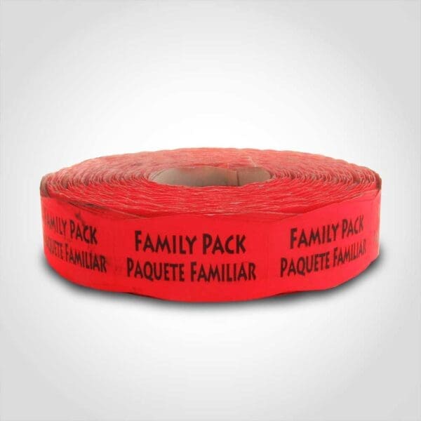 family pack paquete familiar bilingual label sticker