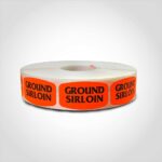 ground sirloin butcher meat label sticker