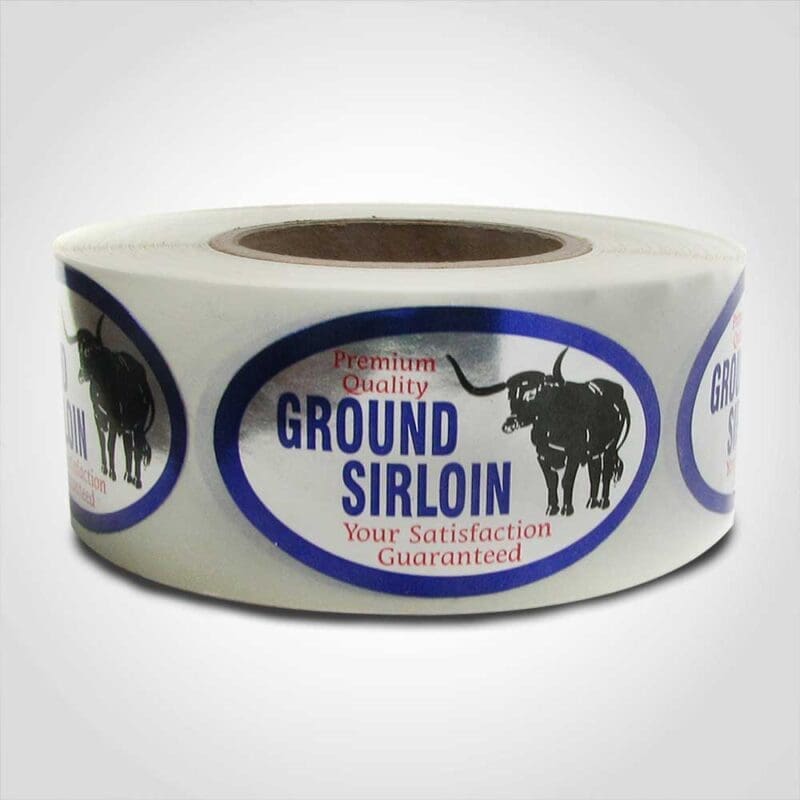 Premium Quality Ground Sirloin Label - 1 roll of 500 (500151) 1 Premium Quality Ground Sirloin Label - 1 roll of 500 (500151)
