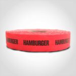 hamburger label butcher meat sticker
