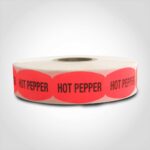 hot pepper label with red background sticker