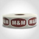 m & m label sticker