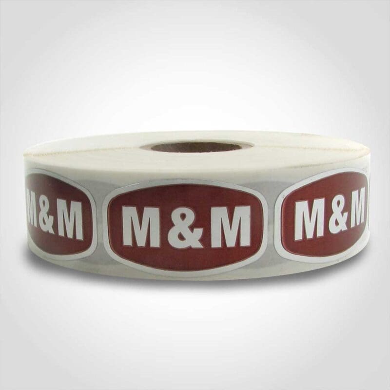 M and M Label – 1 roll of 1000 (560010) 1 M and M Label - 1 roll of 1000 (560010)