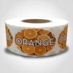 orange label sticker
